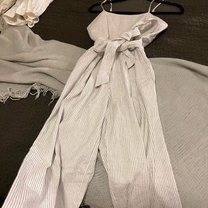 Navy Striped Jumpsuit